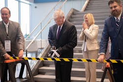 The ribbon cutting ceremony for the new Construction Sciences Building. The ribbon cutting ceremony for the new Construction Sciences Building.
