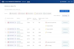 A vehicle health report using data from the Telematics Essentials system. A vehicle health report using data from the Telematics Essentials system.