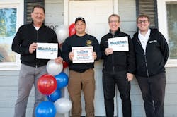 Sgt. 1st Class David Munoz received a new HVAC system from Aksarben ARS on November 11. Sgt. 1st Class David Munoz received a new HVAC system from Aksarben ARS on November 11.