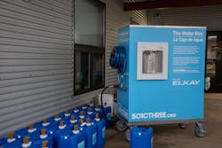 The Water Box, a commercial filtered water dispenser from Elkay. The Water Box, a commercial filtered water dispenser from Elkay.