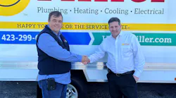 (From L to R) Roger Milner, America’s Plumbing & Sewer and Jimmy Hiller, Hiller Plumbing, Heating, Cooling & Electrical.