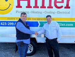 (From L to R) Roger Milner, America’s Plumbing & Sewer and Jimmy Hiller, Hiller Plumbing, Heating, Cooling & Electrical. (From L to R) Roger Milner, America’s Plumbing & Sewer and Jimmy Hiller, Hiller Plumbing, Heating, Cooling & Electrical.