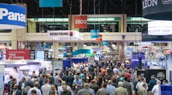 Attendees walking the gigantic show floor at AHR Expo 2020.