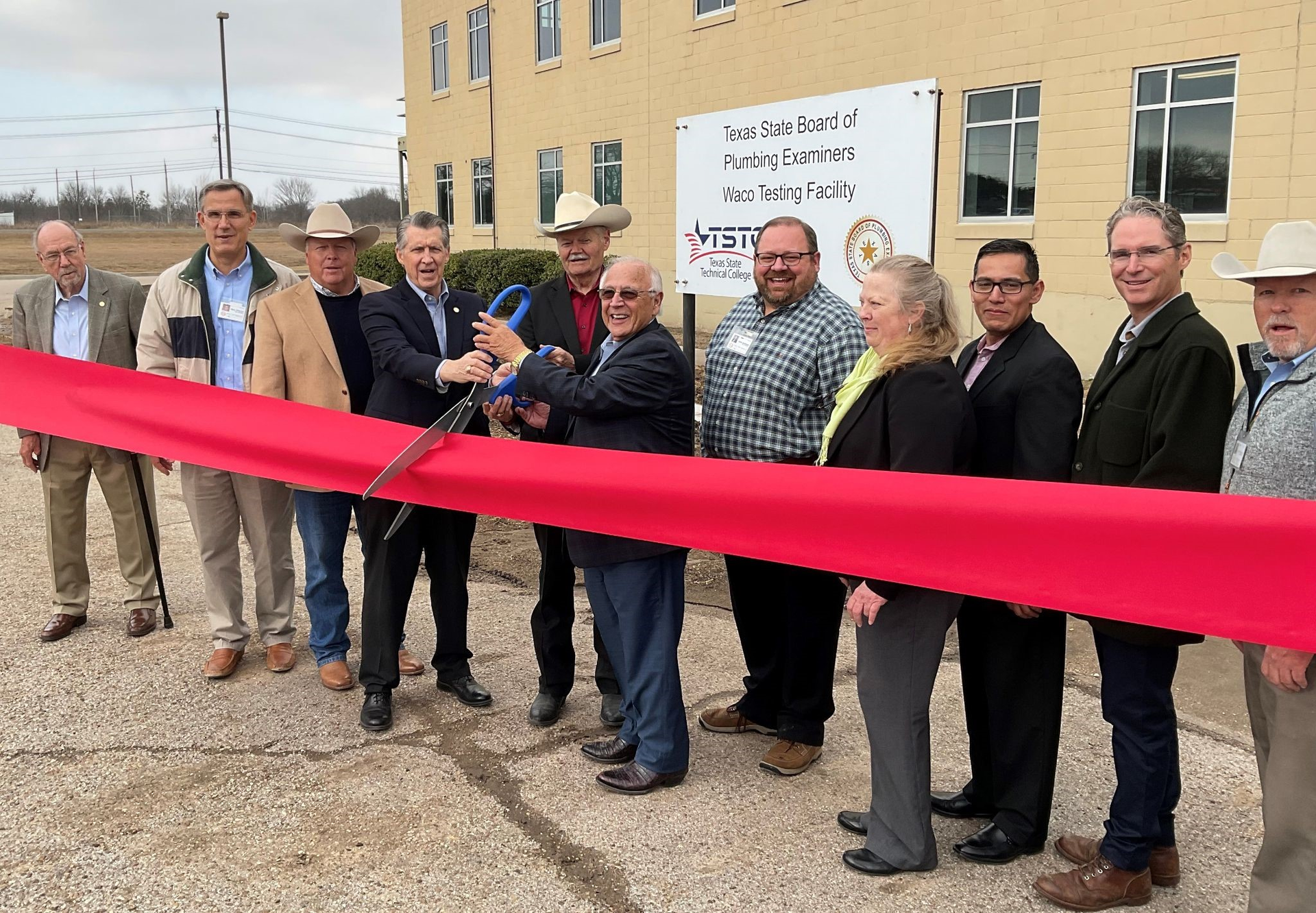 25 January 2022 Waco state plumbing testing facility ribbon cutting.