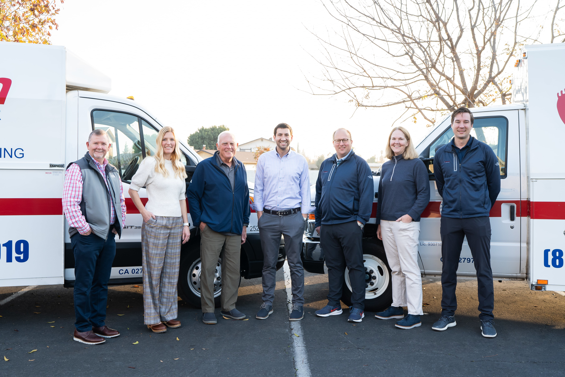 From Left to Right: John Conway (COO - Redwood), Andrea Johnson (President & General Manager - Allbritten), Jerry Unruh (Advisor - Allbritten), Richard Lewis (CEO - Redwood), David Katz (VP of Operations - Redwood), Stephanie Caron (Senior VP, People - Redwood), Shaun Hardick (CFO - Redwood)