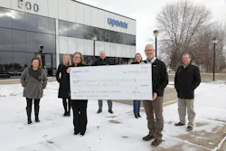 On Tuesday, December 21, 2021, Uponor presented a donation of $20,000 to the Hutchinson TigerPath Academies to fund general educational initiatives. In attendance, left to right, Mary Hodson, president, Hutchinson Area Chamber of Commerce; Aubrey Mozer, manager, Community Relations, Uponor; Andrea Moore, TigerPath Academies coordinator; Robert Danneker, principal, Hutchinson High School; Wanda Lambert, manager, Human Resources, Uponor; John Sommers, site manager, Uponor; Mike Scott, director, Training & Learning, Hutchinson Public Schools. On Tuesday, December 21, 2021, Uponor presented a donation of $20,000 to the Hutchinson TigerPath Academies to fund general educational initiatives. In attendance, left to right, Mary Hodson, president, Hutchinson Area Chamber of Commerce; Aubrey Mozer, manager, Community Relations, Uponor; Andrea Moore, TigerPath Academies coordinator; Robert Danneker, principal, Hutchinson High School; Wanda Lambert, manager, Human Resources, Uponor; John Sommers, site manager, Uponor; Mike Scott, director, Training & Learning, Hutchinson Public Schools.