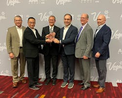 The Danfoss team accepting the 2022 Product of the Year Award.