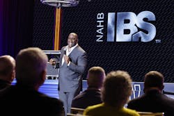 NBA legend Magic Johnson delivers the keynote speech at the 2022 International Builders' Show. NBA legend Magic Johnson delivers the keynote speech at the 2022 International Builders' Show.