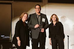 Malco president and CEO Rich Benninghoff, middle, with Sara Ausman, Twin Cities regional president for Alerus, left, and Twin Cities Business Magazine editor Ali Kaplan, right. Malco president and CEO Rich Benninghoff, middle, with Sara Ausman, Twin Cities regional president for Alerus, left, and Twin Cities Business Magazine editor Ali Kaplan, right.