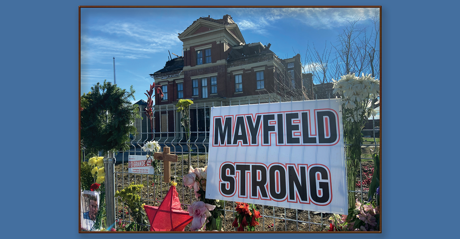 Community support in Mayfield.