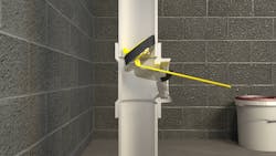 A mechanical plug in place. A mechanical plug in place.