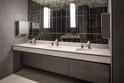 Sloan’s BASYS® EFX-200/250 Sensor Faucets and matching ESD-500 Soap Dispensers are used throughout the main concourse level. Sloan’s BASYS® EFX-200/250 Sensor Faucets and matching ESD-500 Soap Dispensers are used throughout the main concourse level.