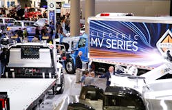 Hundreds of vocational trucks were on display. Hundreds of vocational trucks were on display.