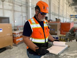 The new helmets on the job site. The new helmets on the job site.