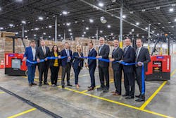 Kohler Co. CEO David Kohler (center) is shown cutting the ribbon, and was joined by (left to right) Dale Strong, Chairman-Madison County Commission; Tommy Battle, Mayor- Huntsville; Ginger King, VP, HR-Kohler Kitchen & Bath; Norb Schmidt, SVP-Kohler Kitchen & Bath Operations; Laura Kohler, SVP-Kohler Co. HR, Stewardship & Sustainability; David Kohler; Tom Adler, CFO-Kohler Co.; Shawn Oldenhoff, President-Kohler Kitchen & Bath North America; Paul Finley, Mayor-Madison; and Mike Fenske, President & GM-Global Facilities, Burns & McDonnell. Kohler Co. CEO David Kohler (center) is shown cutting the ribbon, and was joined by (left to right) Dale Strong, Chairman-Madison County Commission; Tommy Battle, Mayor- Huntsville; Ginger King, VP, HR-Kohler Kitchen & Bath; Norb Schmidt, SVP-Kohler Kitchen & Bath Operations; Laura Kohler, SVP-Kohler Co. HR, Stewardship & Sustainability; David Kohler; Tom Adler, CFO-Kohler Co.; Shawn Oldenhoff, President-Kohler Kitchen & Bath North America; Paul Finley, Mayor-Madison; and Mike Fenske, President & GM-Global Facilities, Burns & McDonnell.