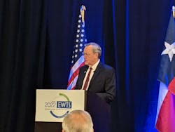 PMI CEO Kerry Stackpole offers remarks during the first day of the EWTS. PMI CEO Kerry Stackpole offers remarks during the first day of the EWTS.