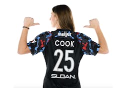 A Red Star jersey with Sloan branding. A Red Star jersey with Sloan branding.