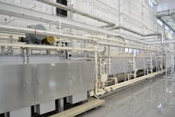 The brazing furnace. The brazing furnace.