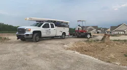 Mike Corsillo drives out to a job site.