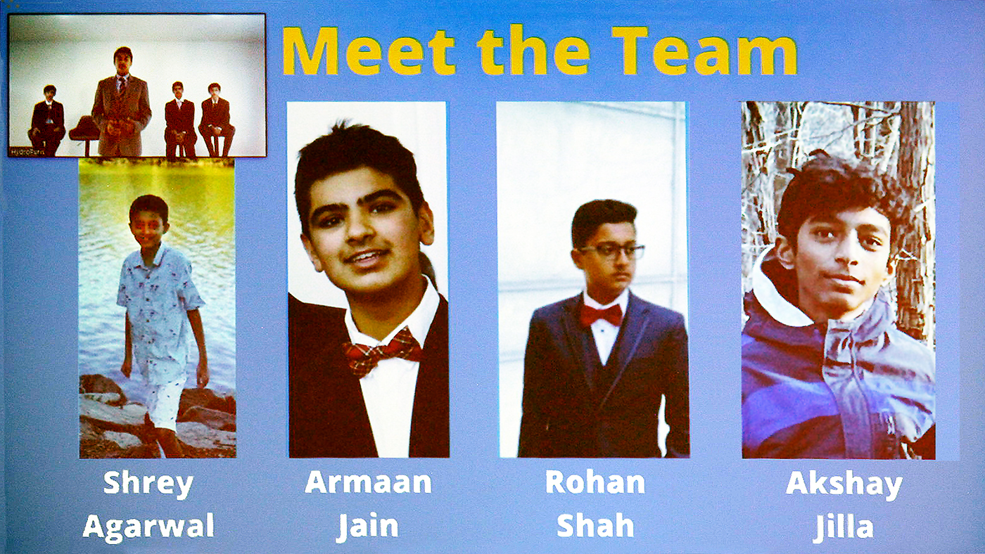 A power point slide -- with active video in the upper left corner -- from the Young Water Specialists presentation at the 2022 EWTS.