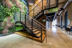 A view from the lobby of the new headquarters. A view from the lobby of the new headquarters.