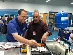 Hands-on training at the factory school. Hands-on training at the factory school.