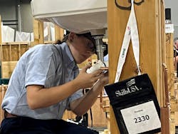 A contestant at the SkillsUSA Plumbing Championship. A contestant at the SkillsUSA Plumbing Championship.