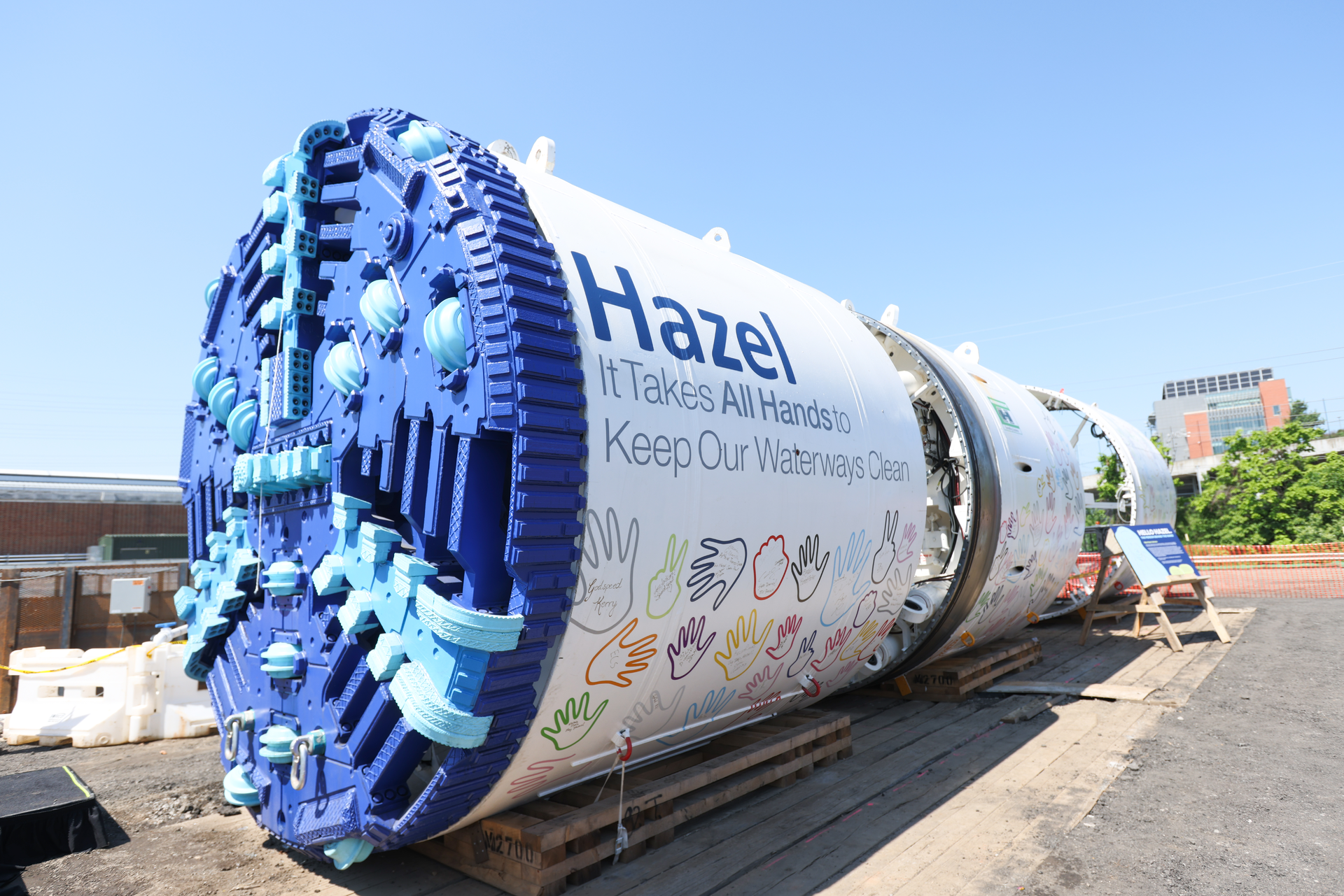The tunnel boring machine was named 'Hazel' by Alexandrians participating in an online poll.