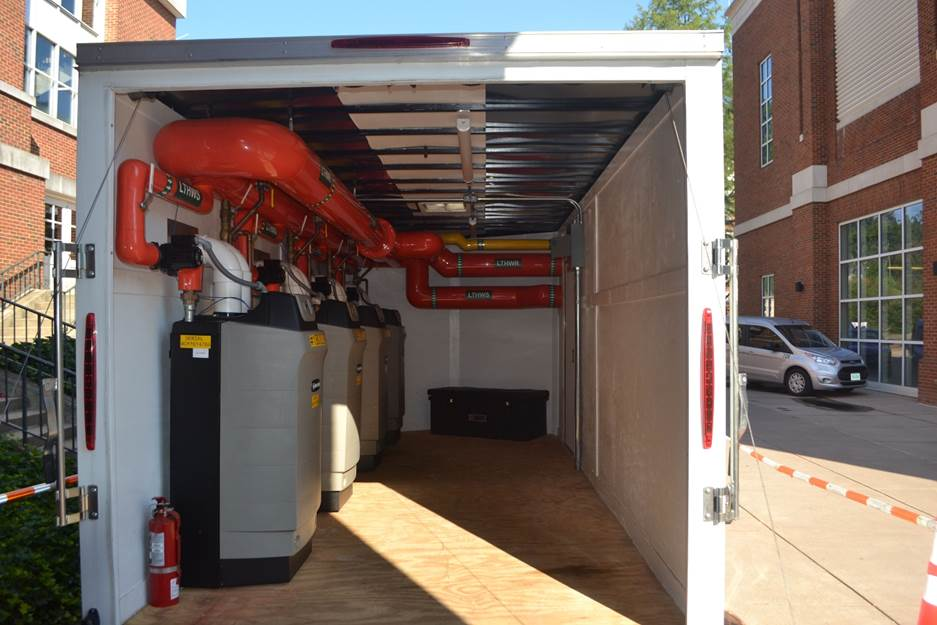 Weil-McLain Ultra boiler trailer at the University of Virginia.
