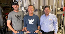 Left to right, series producer Spencer Brown, series host Craig Morgan, and Jimmy Hiller, CEO and founder, Hiller Plumbing, Heating, Cooling & Electrical. Left to right, series producer Spencer Brown, series host Craig Morgan, and Jimmy Hiller, CEO and founder, Hiller Plumbing, Heating, Cooling & Electrical.