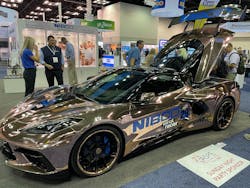 The copper-colored Nibco racecar has become a familiar site at recent industry events.