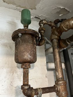 A Dunham Air Eliminator, an artifact from the early days of steam heat. A Dunham Air Eliminator, an artifact from the early days of steam heat.