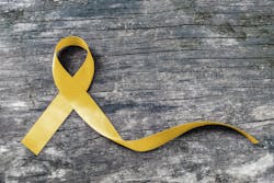The yellow ribbon is a symbol for suicide prevention month. The yellow ribbon is a symbol for suicide prevention month.