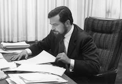 Herb Kohler at work in his office in the 1970s.