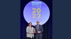 Sloan&rsquo;s Denise Dougherty, Global Regulatory Manager and Daniel Gleiberman, Product Compliance and Government Affairs Manager receiving the EPA WaterSense Excellence Award.