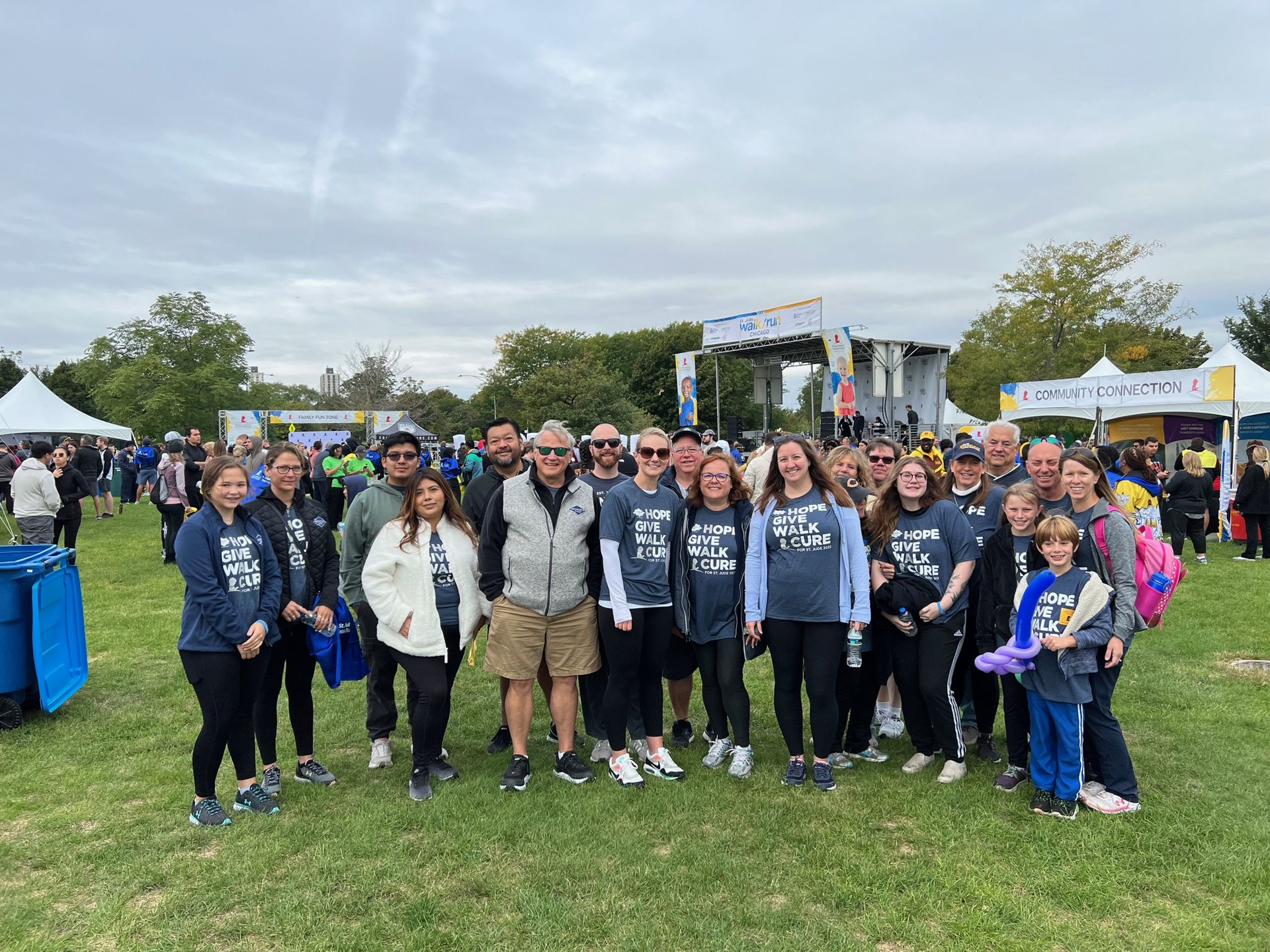 Munch Supply employees and family members at the St. Jude 5K Walk/Run event.