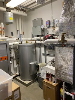 The very crowded mechanical room in the carriage house. The very crowded mechanical room in the carriage house.