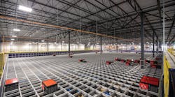 Supplementing a human workforce with the new robot technology allows distribution centers to process more orders in a shorter amount of time. Supplementing a human workforce with the new robot technology allows distribution centers to process more orders in a shorter amount of time.