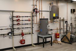 Hands-on hydronic training is offered at the Little Red Schoohouse's Learning Center. Hands-on hydronic training is offered at the Little Red Schoohouse's Learning Center.