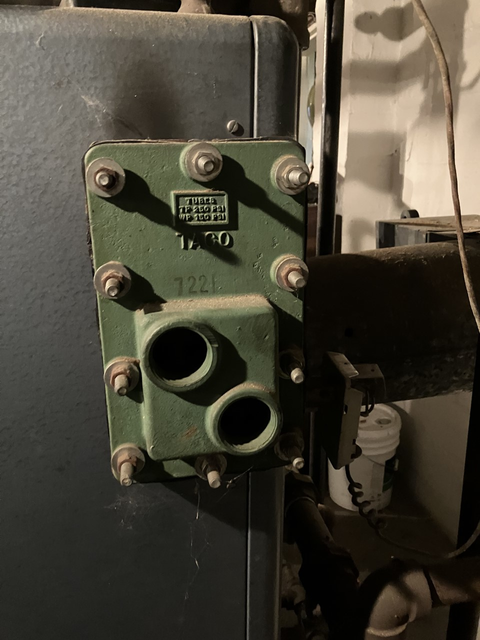 Photo 1. -- a mid-20th century tankless water heater.