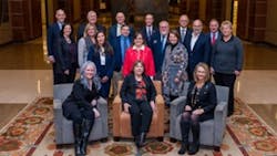 Contractor Association Executive Director Input Meeting Attendees. First row, left to right: Tracy Threlfall, Cindy Regier, Marilyn Stansbury. Second row, left to right: Gina Scumaci, Cecily Millan, Brenda Dant. Third row, left to right: Becky Rauen, Helene Webster, Aaron Hilger, Mike McGraw, Jeff Beiriger, Joyce Frank. Fourth row, left to right: Thayer Long, Bill Kite, Nick Lower, Mark Ingrao, Dave Szymanski, Mike Kerr Contractor Association Executive Director Input Meeting Attendees. First row, left to right: Tracy Threlfall, Cindy Regier, Marilyn Stansbury. Second row, left to right: Gina Scumaci, Cecily Millan, Brenda Dant. Third row, left to right: Becky Rauen, Helene Webster, Aaron Hilger, Mike McGraw, Jeff Beiriger, Joyce Frank. Fourth row, left to right: Thayer Long, Bill Kite, Nick Lower, Mark Ingrao, Dave Szymanski, Mike Kerr