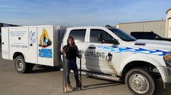 Linda Hudek, 'The Brunette Plumber' -- Master Plumber and owner-operator of LH Plumbing Services LLC. Linda Hudek, 'The Brunette Plumber' -- Master Plumber and owner-operator of LH Plumbing Services LLC.