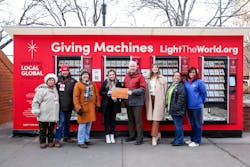 Giving Machines volunteers and representatives from Habitat for Humanity, Doctors Care and A Precious Child join Applewood Plumbing Heating & Electric to receive donation to Denver’s Giving Machines. Giving Machines volunteers and representatives from Habitat for Humanity, Doctors Care and A Precious Child join Applewood Plumbing Heating & Electric to receive donation to Denver’s Giving Machines.