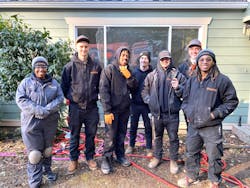 The seven-member crew from Harts Services' innovative in-house apprenticeship program. The seven-member crew from Harts Services' innovative in-house apprenticeship program.