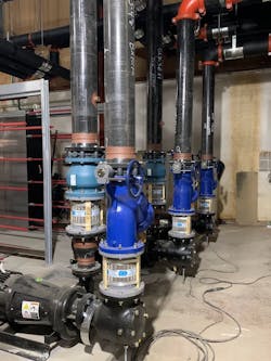 A shot of the high school's mechanical room. A shot of the high school's mechanical room.