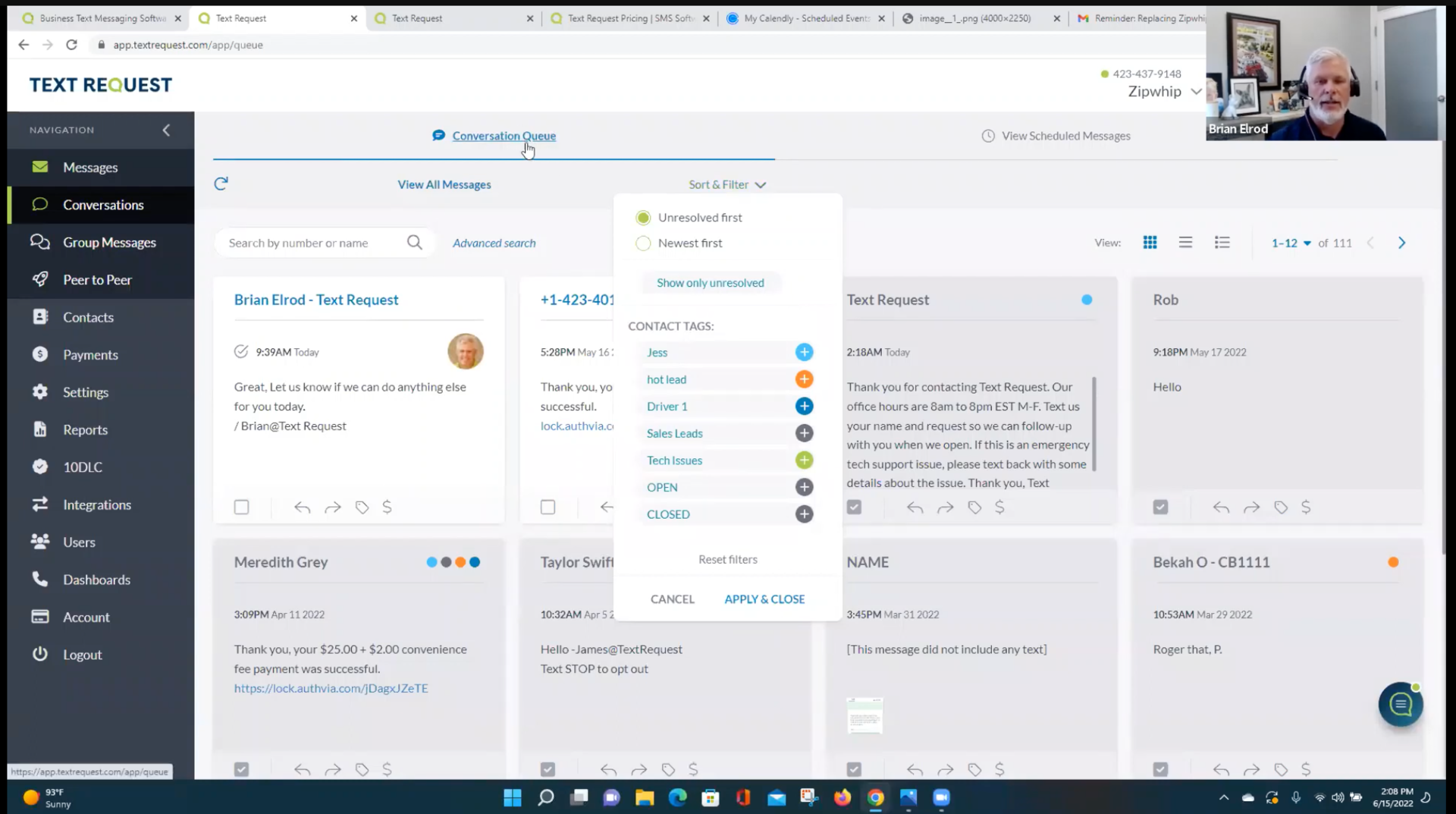 A video demo of the Text Request messaging platform.