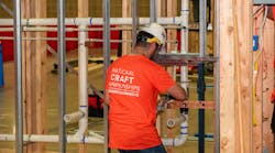 A contestant in the plumbing portion of the 2022 National Construction Craft Championships. A contestant in the plumbing portion of the 2022 National Construction Craft Championships.