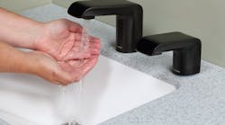 The Verge faucet and soap dispenser. The Verge faucet and soap dispenser.