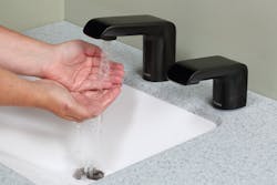 The Verge faucet and soap dispenser. The Verge faucet and soap dispenser.