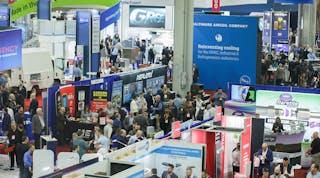 The crowds on the Expo floor during AHR 2023.